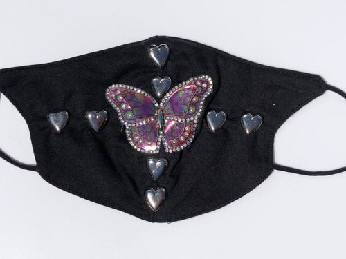 Heart Studded Etheral Butterfly Pm 2.5 Filter Mask