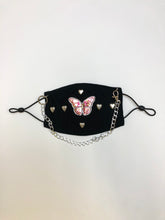 Load image into Gallery viewer, Heart studded with chain Butterfly Pm 2.5 Filter Mask